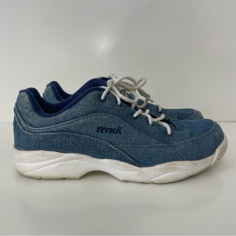 Ryka Cindee Blue Denim Walking Shoes, size 8